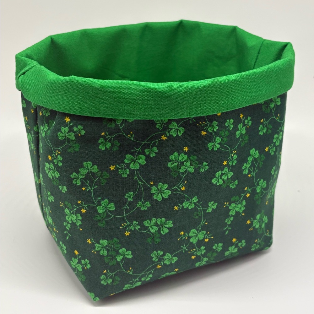 Handmade St Patrick’s Decor Lucky Gift Basket Storage and Organizer